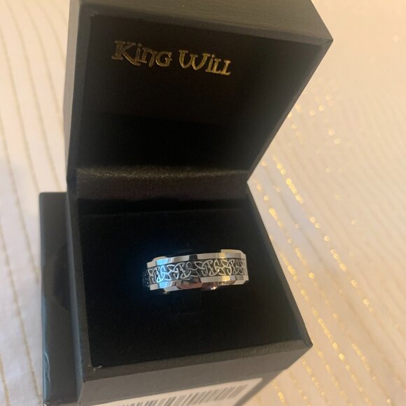 King Will The Vow Keeper Men's Tungsten Ring Size 13.5 - Picture 2 of 5